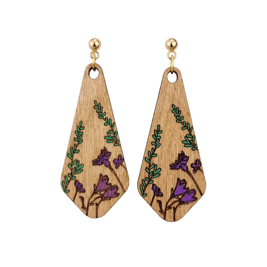 Cachee Wooden Engraved Earrings